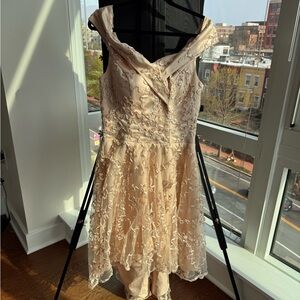 Elegant Cream Lace Dress